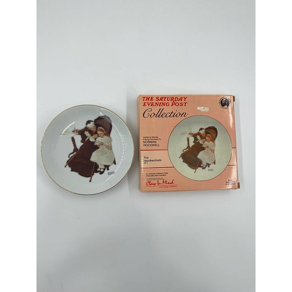 6.5 Inch Norman Rockwell Plate - 1986 - Handerkerchiefs - Collectors Plate